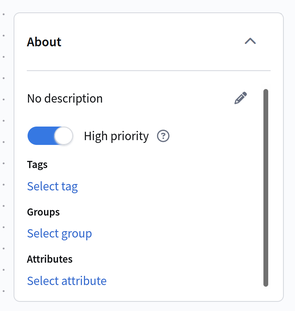 Scenario settings with the “High priority” toggle enabled